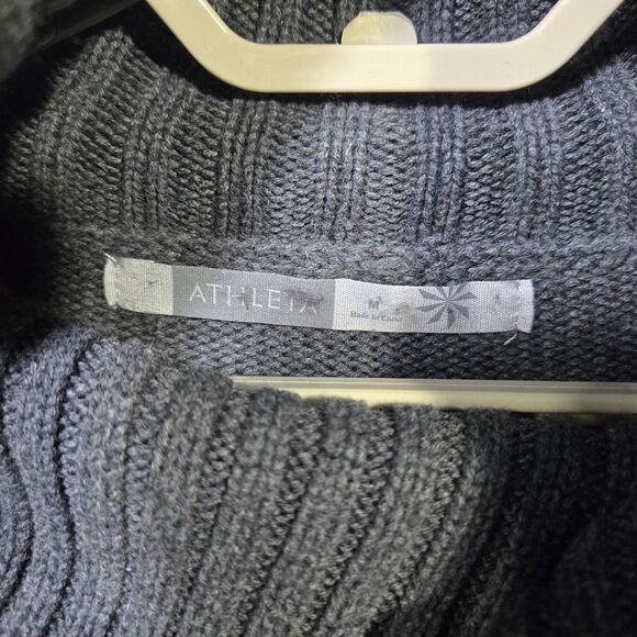 Athleta Cowl Sweater Dress Tunic grey Women medium Pockets - Picture 7 of 11